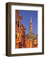 View from the Urban District of North Beach towards Transamerica Pyramid, San Francisco-null-Framed Art Print