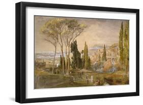 View from the Villa D'Este at Tivoli, 1839-Samuel Palmer-Framed Giclee Print