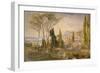 View from the Villa D'Este at Tivoli, 1839-Samuel Palmer-Framed Giclee Print