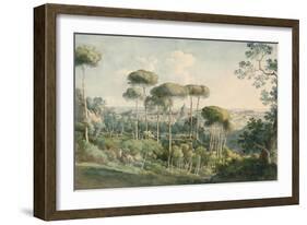 View from the Villa Melini of Rome, 1818/19-Johann Georg von Dillis-Framed Giclee Print