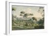 View from the Villa Melini of Rome, 1818/19-Johann Georg von Dillis-Framed Giclee Print