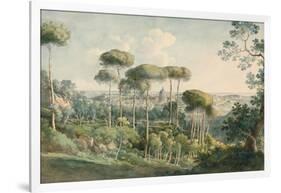 View from the Villa Melini of Rome, 1818/19-Johann Georg von Dillis-Framed Giclee Print