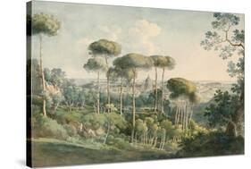 View from the Villa Melini of Rome, 1818/19-Johann Georg von Dillis-Stretched Canvas