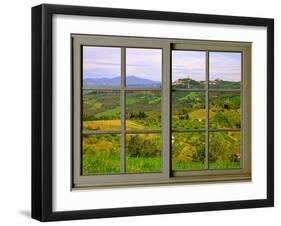 View from the Window at Castiglione D'Orcia-Anna Siena-Framed Giclee Print