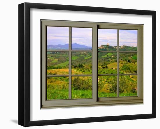 View from the Window at Castiglione D'Orcia-Anna Siena-Framed Giclee Print