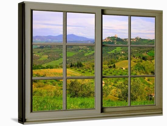 View from the Window at Castiglione D'Orcia-Anna Siena-Stretched Canvas