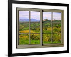 View from the Window at Castiglione D'Orcia-Anna Siena-Framed Giclee Print