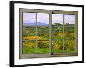 View from the Window at Castiglione D'Orcia-Anna Siena-Framed Giclee Print