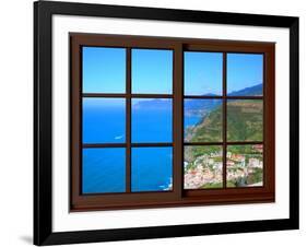 View from the Window at Cinque Terre-Anna Siena-Framed Giclee Print