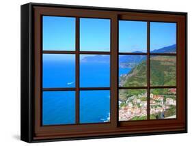 View from the Window at Cinque Terre-Anna Siena-Framed Stretched Canvas