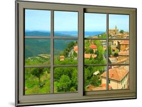 View from the Window at Montalcino, Tuscany-Anna Siena-Mounted Giclee Print