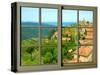 View from the Window at Montalcino, Tuscany-Anna Siena-Stretched Canvas