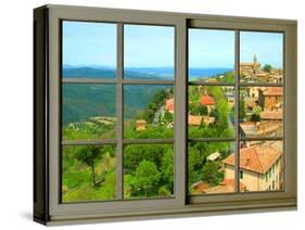 View from the Window at Montalcino, Tuscany-Anna Siena-Stretched Canvas