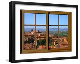 View from the Window at Montalcino, Tuscany-Anna Siena-Framed Giclee Print