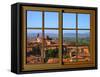 View from the Window at Montalcino, Tuscany-Anna Siena-Framed Stretched Canvas
