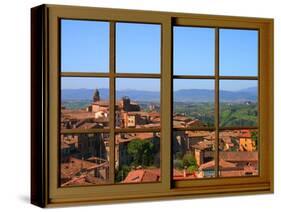 View from the Window at Montalcino, Tuscany-Anna Siena-Stretched Canvas