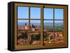 View from the Window at Montalcino, Tuscany-Anna Siena-Framed Stretched Canvas