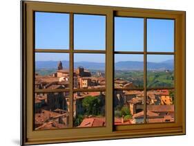 View from the Window at Montalcino, Tuscany-Anna Siena-Mounted Giclee Print