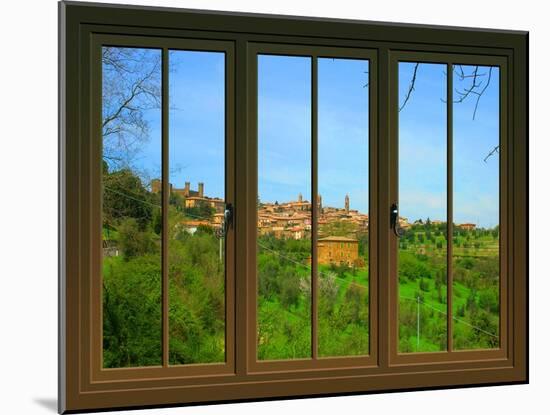 View from the Window at Montalcino, Tuscany-Anna Siena-Mounted Giclee Print