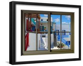 View from the Window at Mykonos Island 3-Anna Siena-Framed Giclee Print