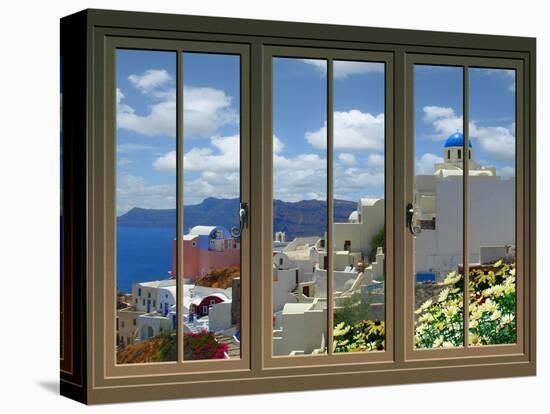 View from the Window at Mykonos Island 4-Anna Siena-Stretched Canvas