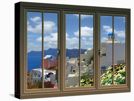 View from the Window at Mykonos Island 4-Anna Siena-Stretched Canvas