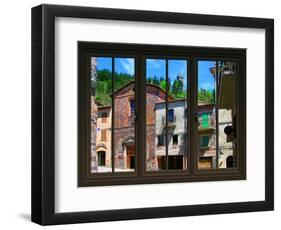 View from the Window at Radicofani, Tuscany-Anna Siena-Framed Giclee Print