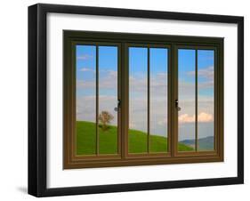 View from the Window at San Gimignano, Tuscany-Anna Siena-Framed Giclee Print