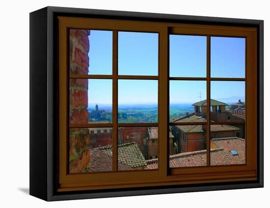 View from the Window at Siena, Tuscany-Anna Siena-Framed Stretched Canvas