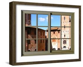 View from the Window at Sun Gimignano, Tuscany-Anna Siena-Framed Giclee Print