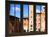 View from the Window at Sun Gimignano, Tuscany-Anna Siena-Stretched Canvas