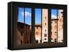 View from the Window at Sun Gimignano, Tuscany-Anna Siena-Framed Stretched Canvas