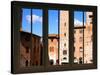 View from the Window at Sun Gimignano, Tuscany-Anna Siena-Stretched Canvas