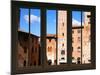 View from the Window at Sun Gimignano, Tuscany-Anna Siena-Mounted Giclee Print
