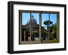 View from the Window at Vatican Garden 1-Anna Siena-Framed Giclee Print