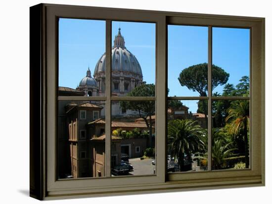 View from the Window at Vatican Garden 1-Anna Siena-Stretched Canvas