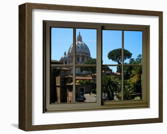 View from the Window at Vatican Garden 1-Anna Siena-Framed Giclee Print