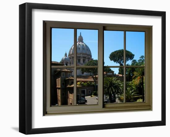 View from the Window at Vatican Garden 1-Anna Siena-Framed Giclee Print