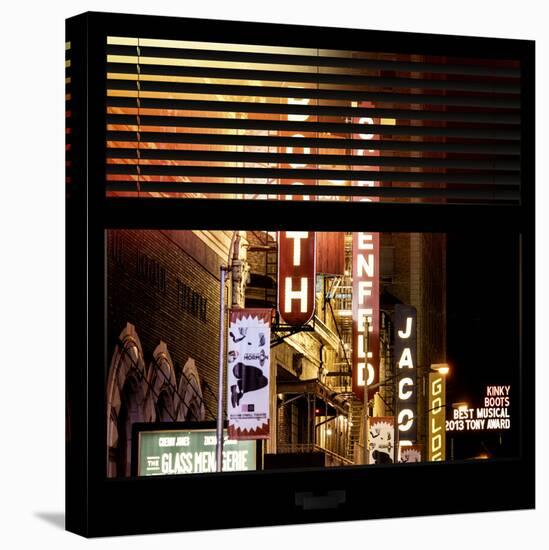 View from the Window - Broadway Theaters-Philippe Hugonnard-Stretched Canvas