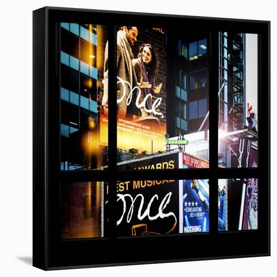 View from the Window - Broadway Theaters-Philippe Hugonnard-Framed Stretched Canvas