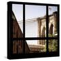 View from the Window - Brooklyn Bridge-Philippe Hugonnard-Stretched Canvas