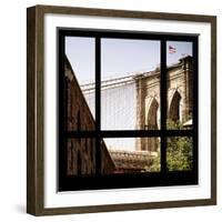 View from the Window - Brooklyn Bridge-Philippe Hugonnard-Framed Photographic Print