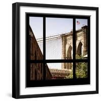 View from the Window - Brooklyn Bridge-Philippe Hugonnard-Framed Photographic Print