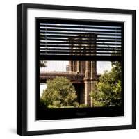 View from the Window - Brooklyn Bridge-Philippe Hugonnard-Framed Photographic Print