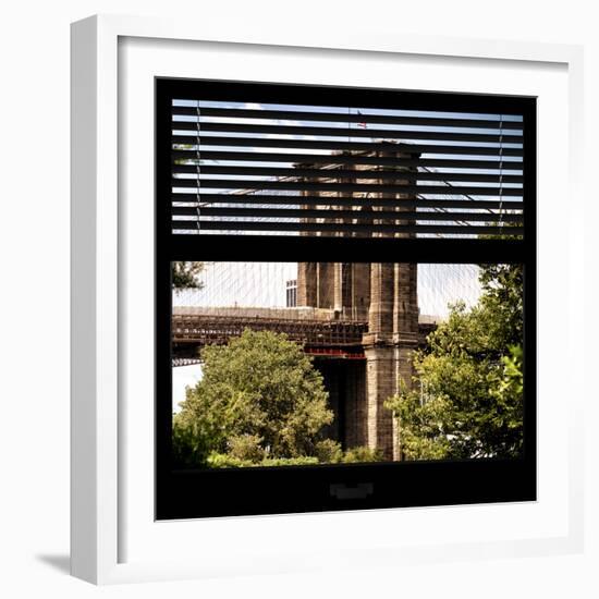 View from the Window - Brooklyn Bridge-Philippe Hugonnard-Framed Photographic Print