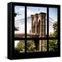 View from the Window - Brooklyn Bridge-Philippe Hugonnard-Framed Stretched Canvas