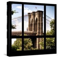 View from the Window - Brooklyn Bridge-Philippe Hugonnard-Stretched Canvas