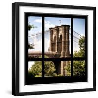 View from the Window - Brooklyn Bridge-Philippe Hugonnard-Framed Photographic Print