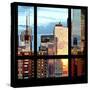 View from the Window - Buildings Sunset - Manhattan-Philippe Hugonnard-Stretched Canvas