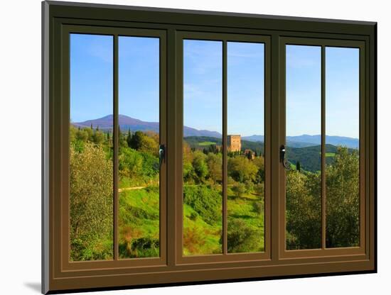 View from the Window Castello Di Ripa D'Orcia, Tuscany-Anna Siena-Mounted Giclee Print